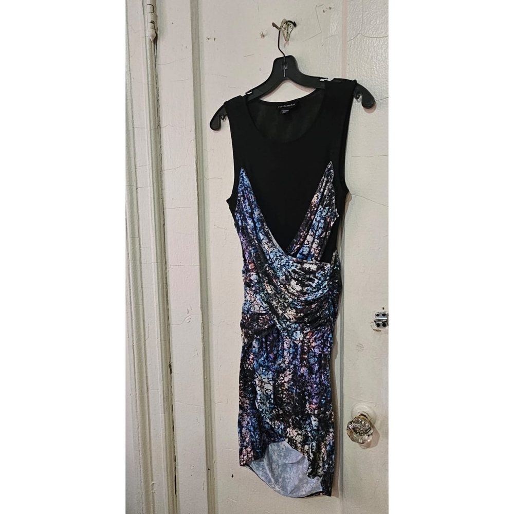 Stylestalker Black and Blue Asymmetrical Dress